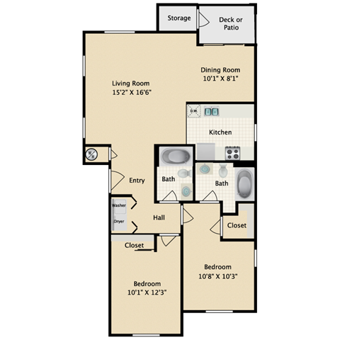 Little Tuscany Apartments Bella Two Bedroom Floor Plan